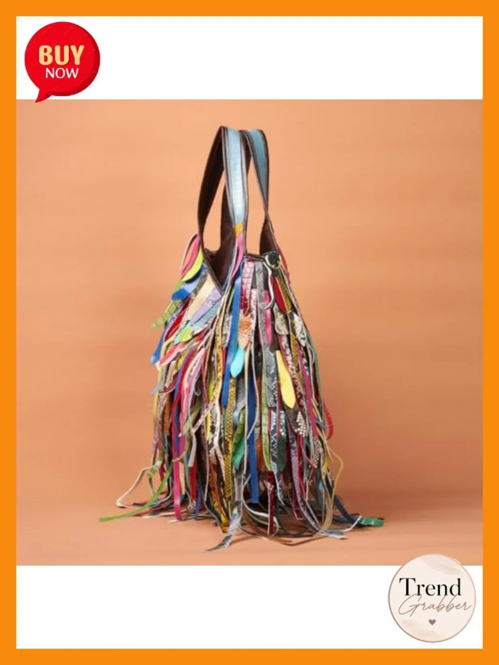 Genuine Leather Hobo Handbag Fringe Tassel Crossbody Shoulder Bag Large Capacity
